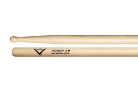 VATER - VHP5BW POWER 5B DRUMSTOKKEN HICKORY WOOD TIP